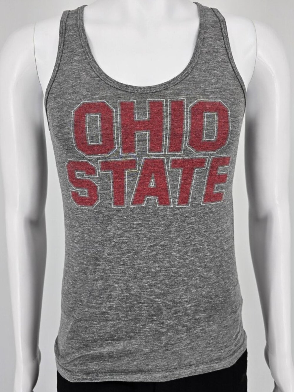 2010s Homage Made in USA Ohio State Retro-Style Gray Tri Blend Tank Top (XS)